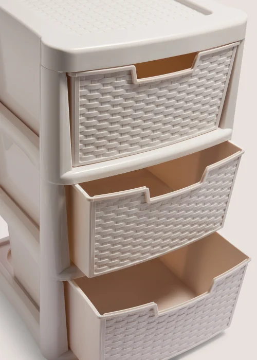 Grey Woven Textured Drawers ( 40x39x67cm) Image 2