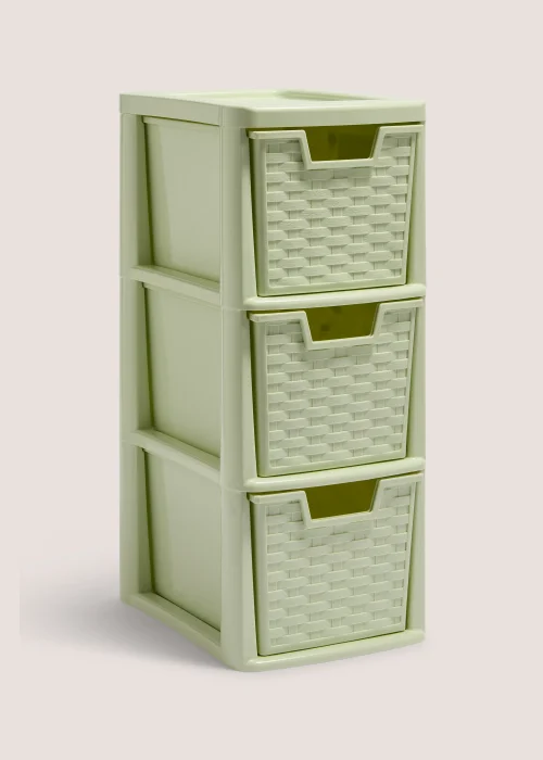 Green Small Drawers (26cm x 19cm x 48cm) Image 1