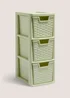 Green Small Drawers (26cm x 19cm x 48cm) Image 1