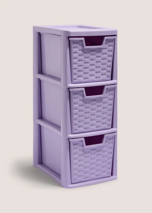 Purple Small Drawers (26cm x 19cm x 48cm) Image 1