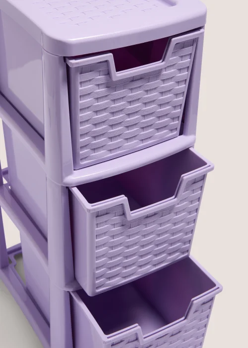 Purple Small Drawers (26cm x 19cm x 48cm) Image 2