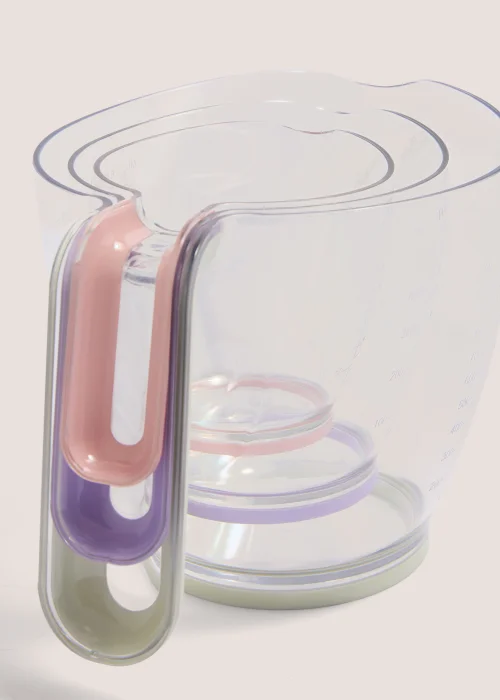 Set of 3 Plastic Measuring Jugs (250ML-1L) Image 2