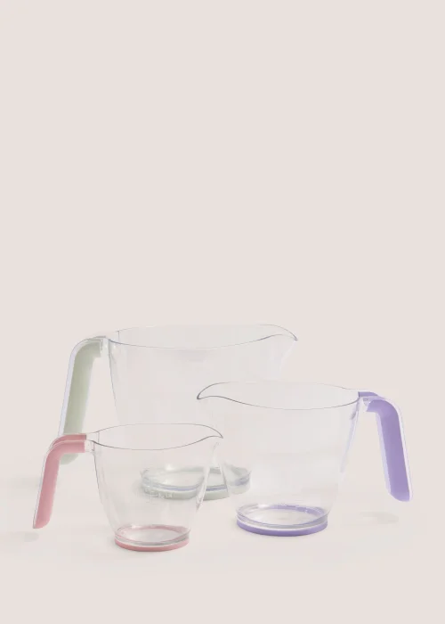Set of 3 Plastic Measuring Jugs (250ML-1L) Image 1