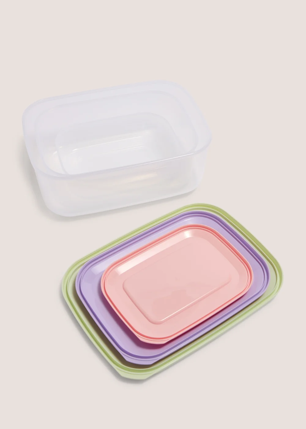 Set of 3 Plastic Food Containers (1-4.5L) Image 2