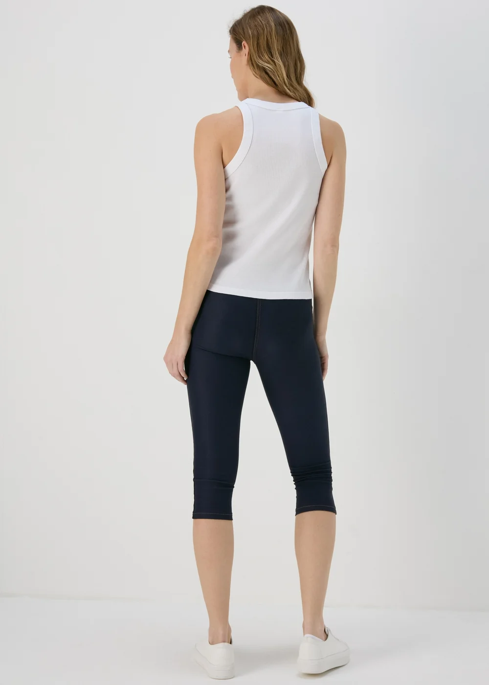 Blue Denim Crop Leggings - 8 Image 2