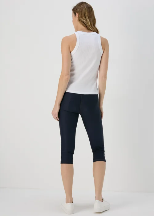 Blue Denim Crop Leggings - 8 Image 2