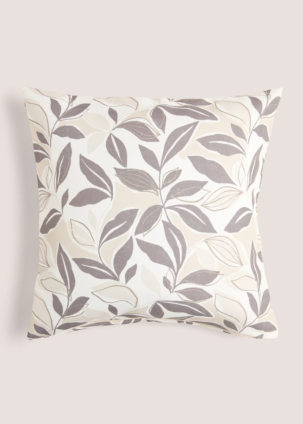 Cream Leaf Print Cushion (43cm x 43cm) Image 1