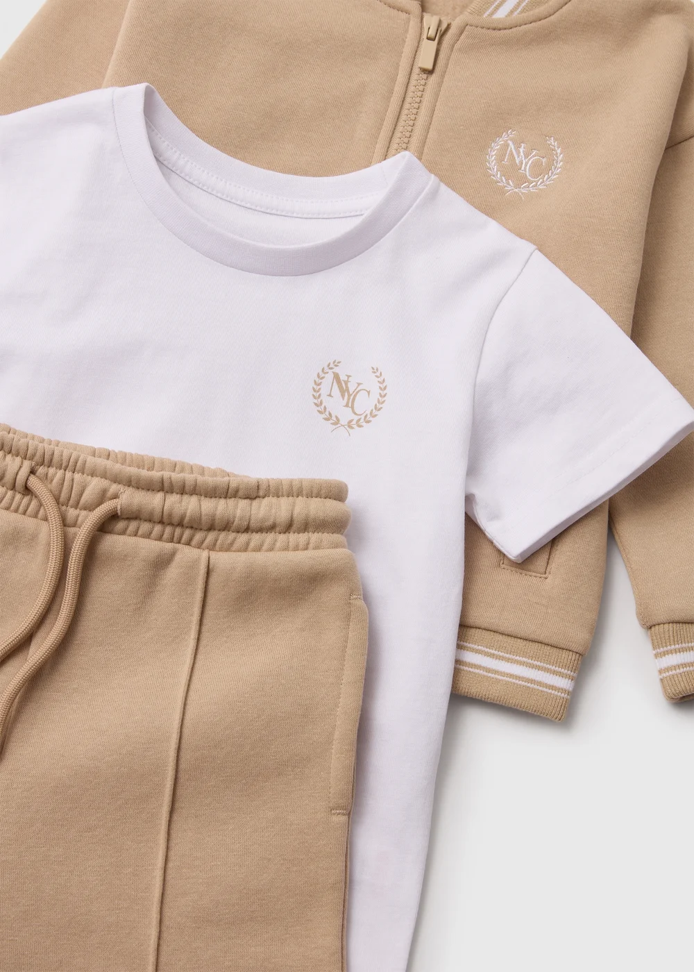 Boys Stone Varsity Bomber & Shorts 3 Piece Set (1-7yrs) - 1-1.5 Yrs Image 2