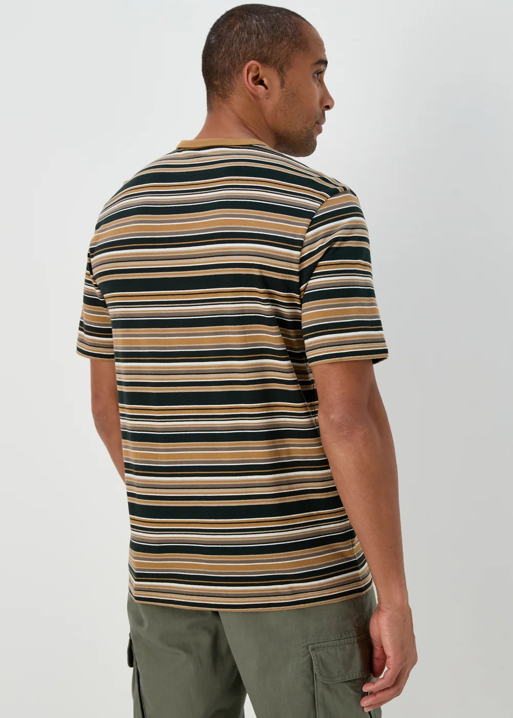 Orange & Black Stripe T-Shirt - Small Image 2