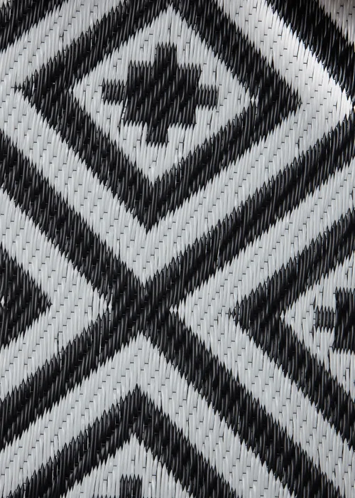 Outdoor Black Geo Design Rug (150cm x 220cm) Image 2