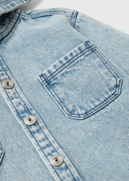 Boys Blue Denim Hooded Shacket (1-7yrs) - 1-1.5 Yrs Image 2
