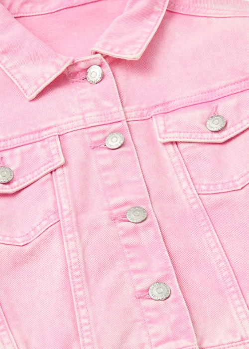 Girls Pink Denim Bomber Jacket (7-15yrs) - 7 Yrs Image 2