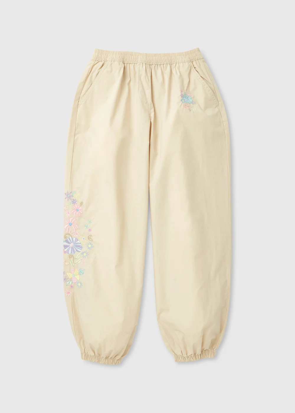 Girls Stone Embroidered Cargo Trousers (7-15yrs) - Age 7 Years Image 1