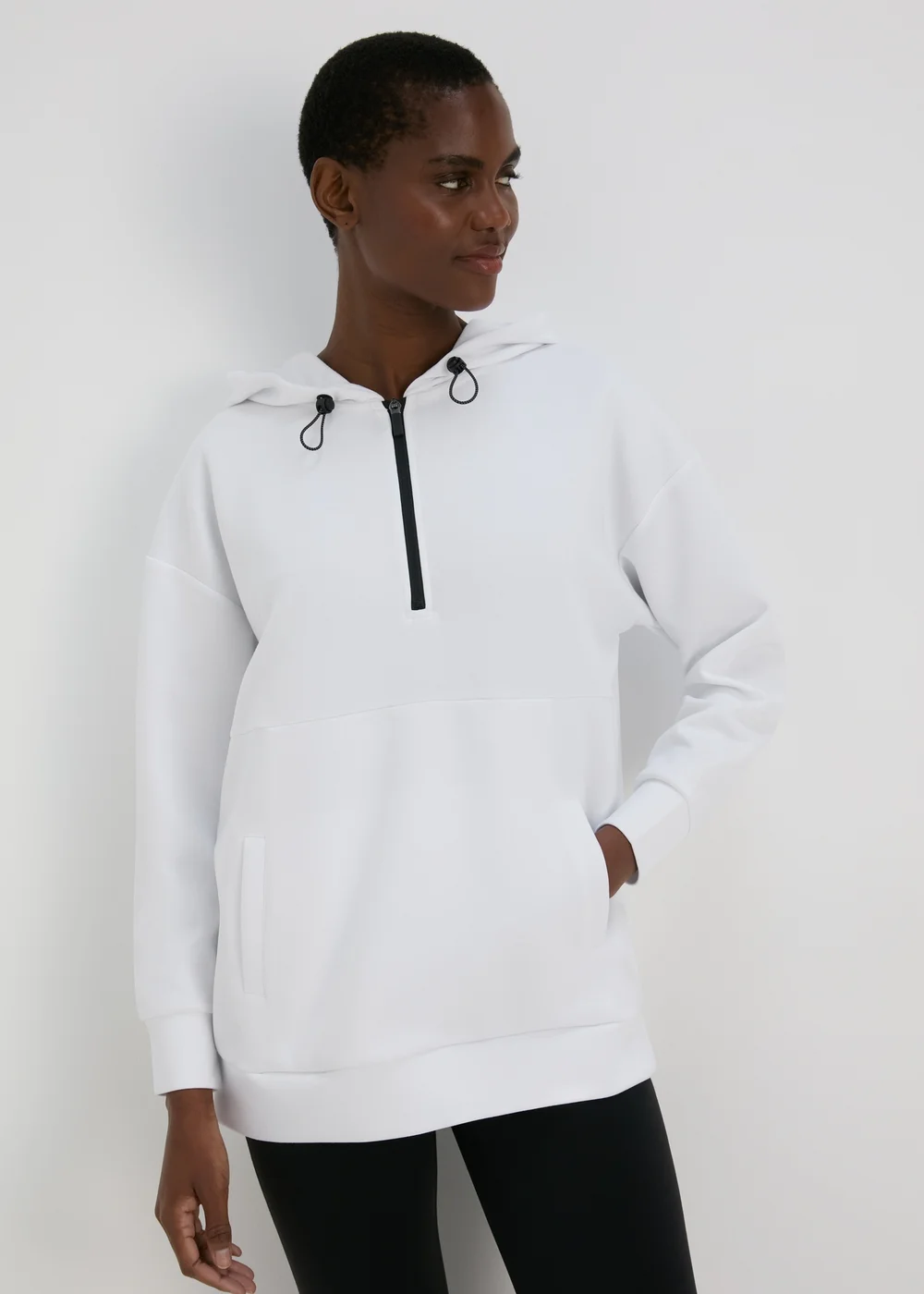 Souluxe White Zip Hoodie - S Image 1
