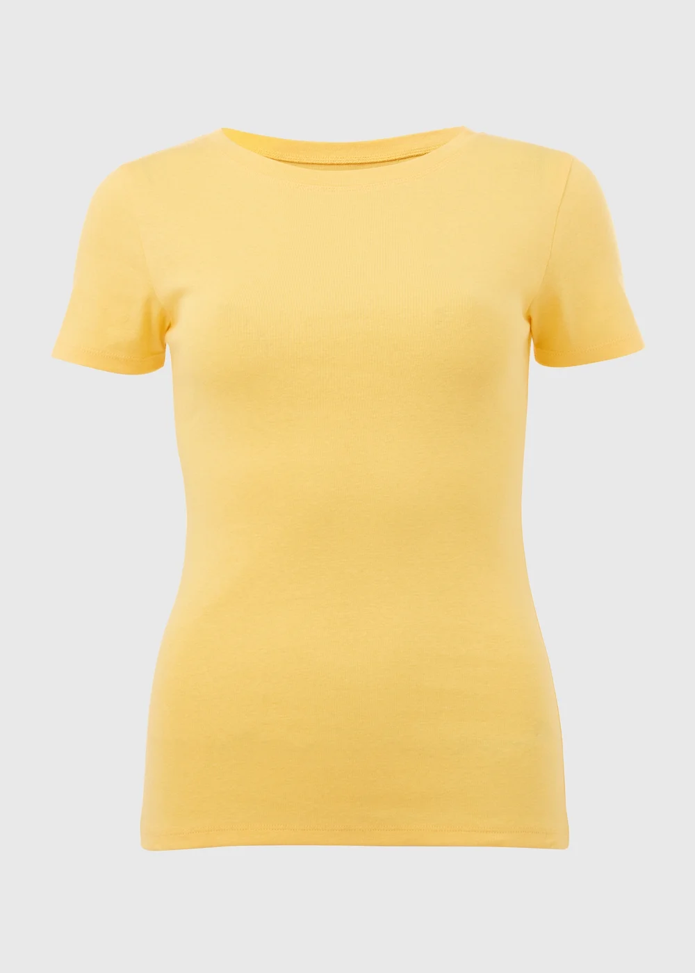 Yellow Short Sleeve Fitted T-Shirt - 8 Image 5