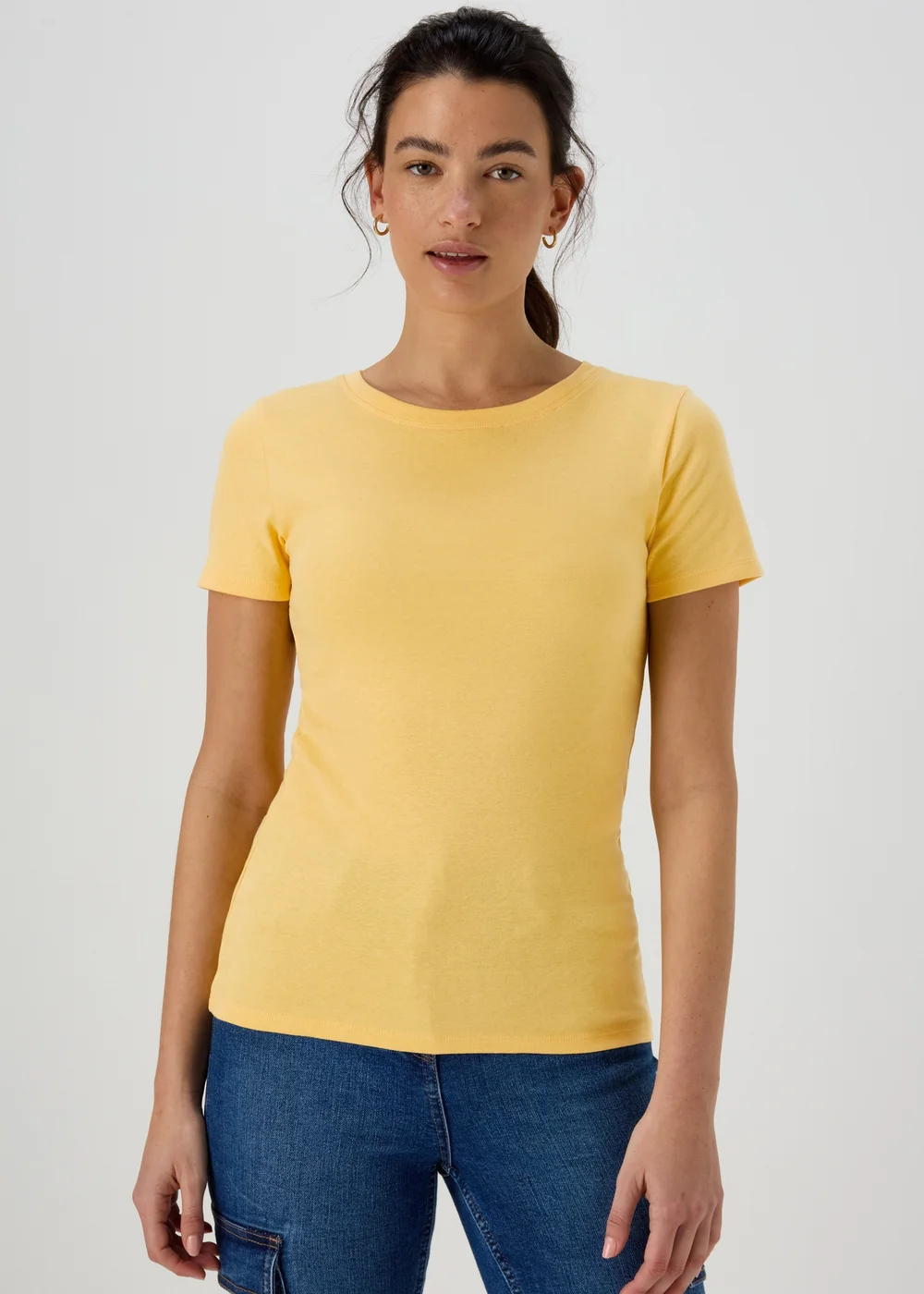 Yellow Short Sleeve Fitted T-Shirt - 8 Image 1