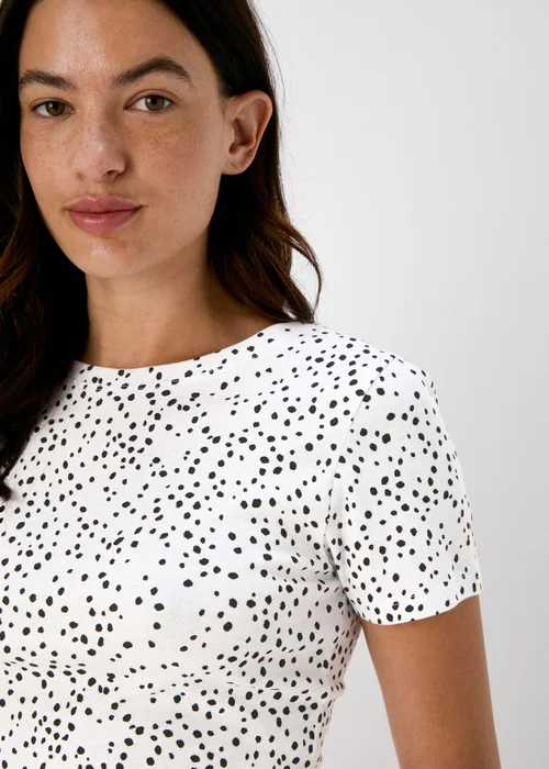 White/Black Polka Dot T-Shirt - 8 Image 3