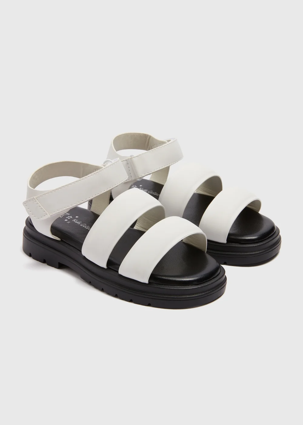 Girls White Chunky Sandals (Younger 10 -Older 5) - Size 1 Image 1
