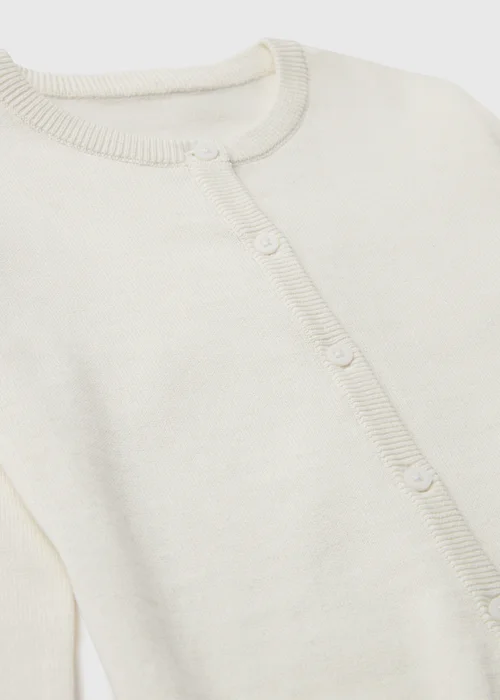 Girls White Cardigan (1-7yrs) - 1-1.5 Yrs Image 2