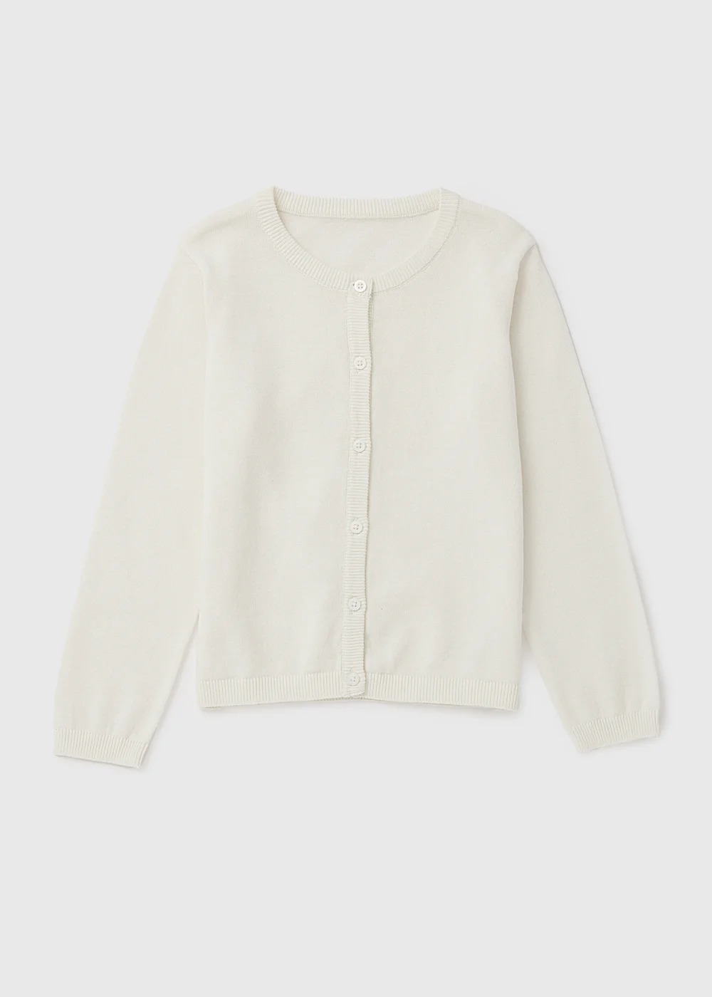 Girls White Cardigan (1-7yrs) - 1-1.5 Yrs Image 1
