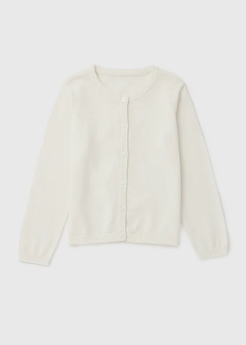 Girls White Cardigan (1-7yrs) - 1-1.5 Yrs Image 1
