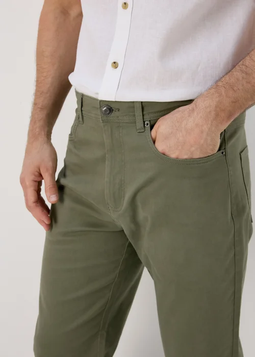 Lincoln Khaki 5 Pocket Trousers - 32 Waist Regular Image 3