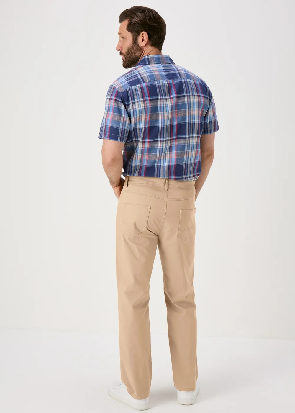 Lincoln Light Stone 5 Pocket Trousers - 32 Waist Regular Image 2
