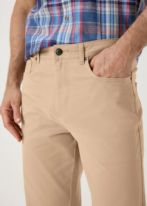 Lincoln Light Stone 5 Pocket Trousers - 32 Waist Regular Image 3
