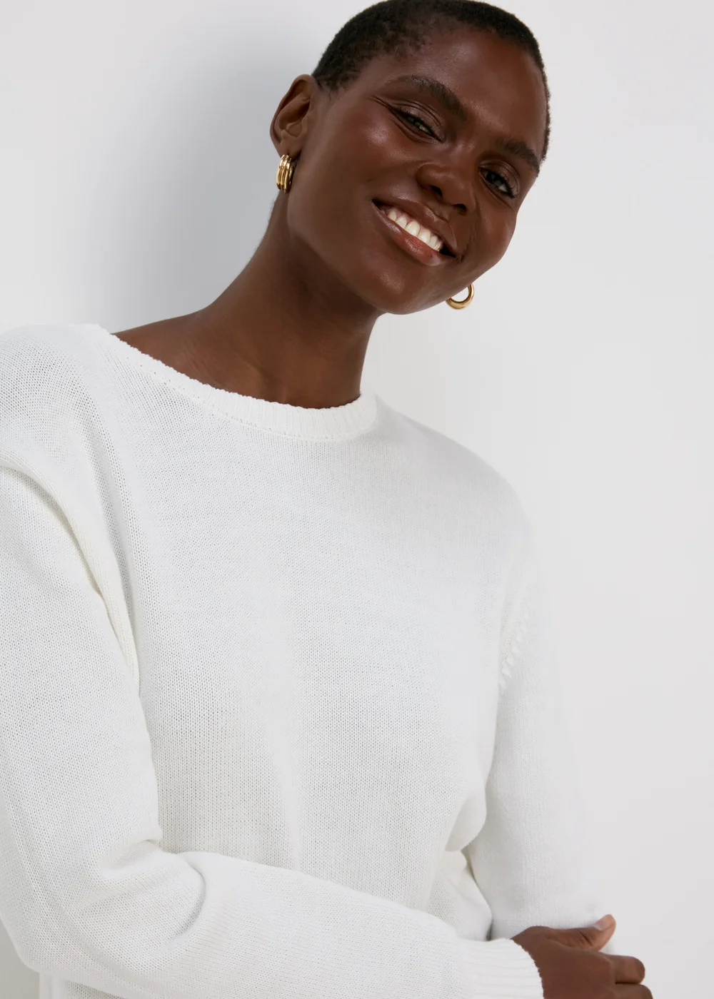 Ivory Solid Jumper - XS Image 3