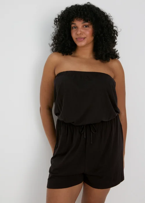 Black Plain Playsuit - S Image 1