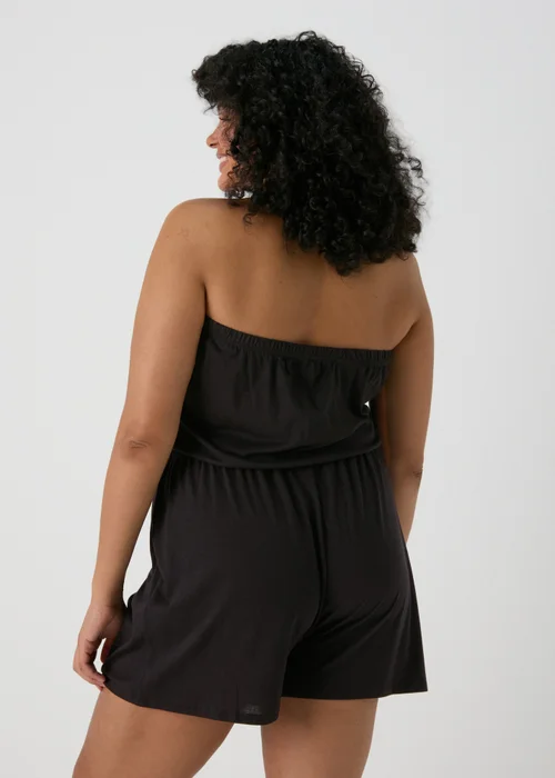Black Plain Playsuit - S Image 2