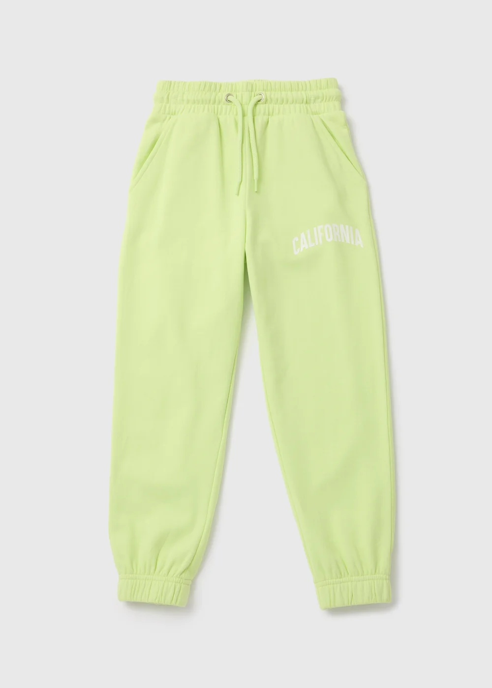 Girls Lime California Slogan Joggers (7-15yrs) - Age 7 Years Image 1