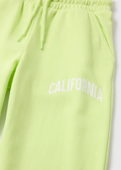 Girls Lime California Slogan Joggers (7-15yrs) - Age 7 Years Image 2
