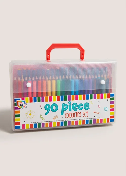 Kids 90 Pieces Colouring Set Image 1