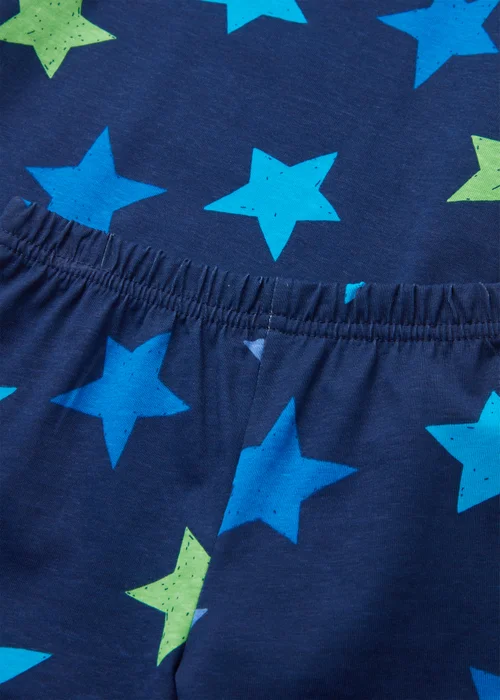 Boys Navy Star Shortie Pyjama Set (9mths-5yrs) - Age 9 - 12 Months Image 2
