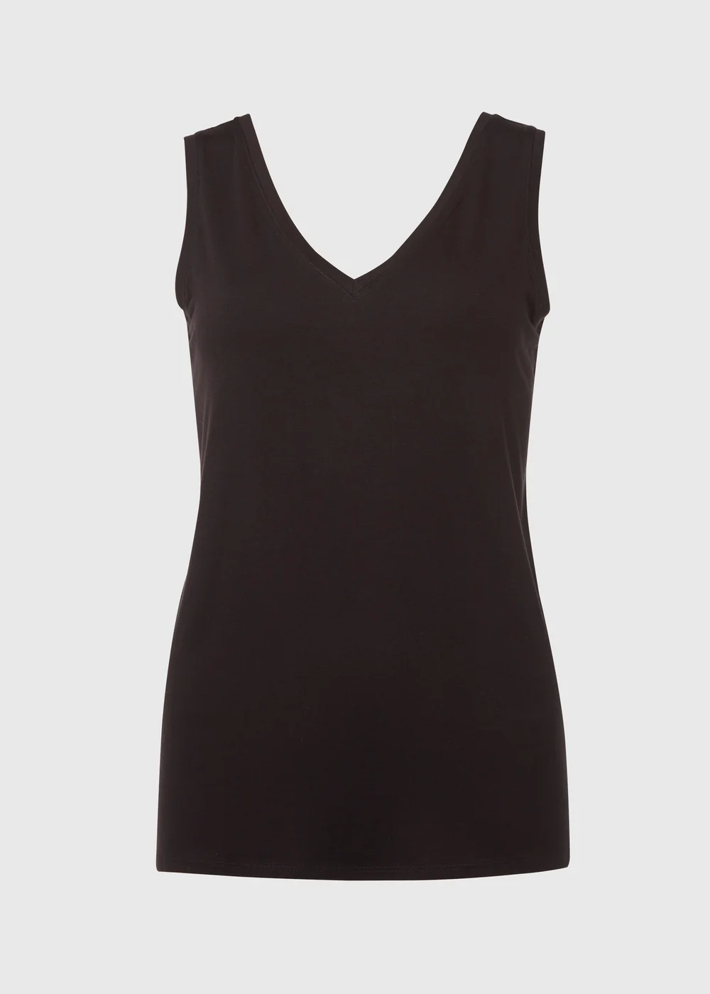 Black Plain V Neck Vest - 8 Image 5