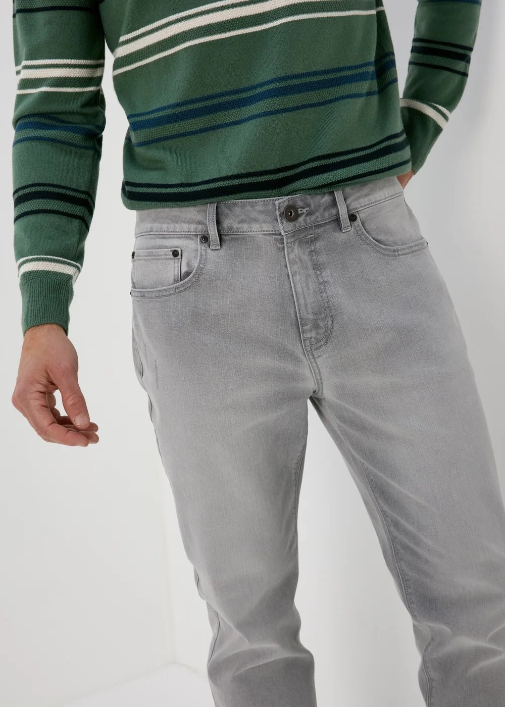 Grey Slim Fit Jeans - 30 R Image 3