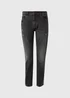 Black Tapered Washed Jeans - 30 Waist Regular Image 5
