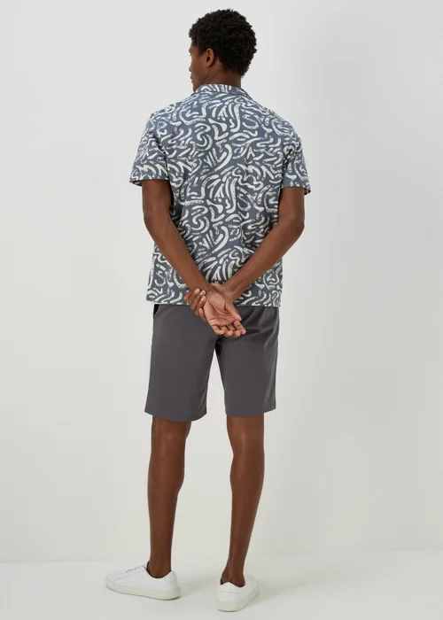Grey Straight Fit Chino Shorts - 30 Image 2