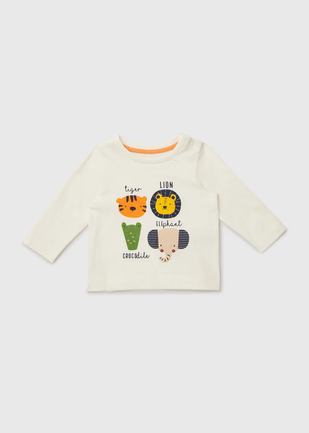 Baby Cream Animals Print T-Shirt (Newborn-23mths) - 0-3 months Image 1
