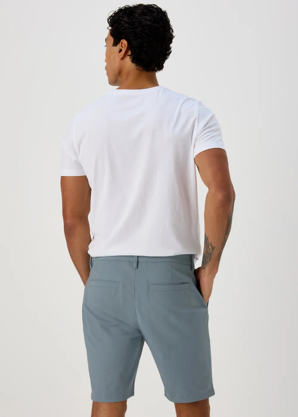 Blue Slim Fit Chino Shorts - 30 Image 2