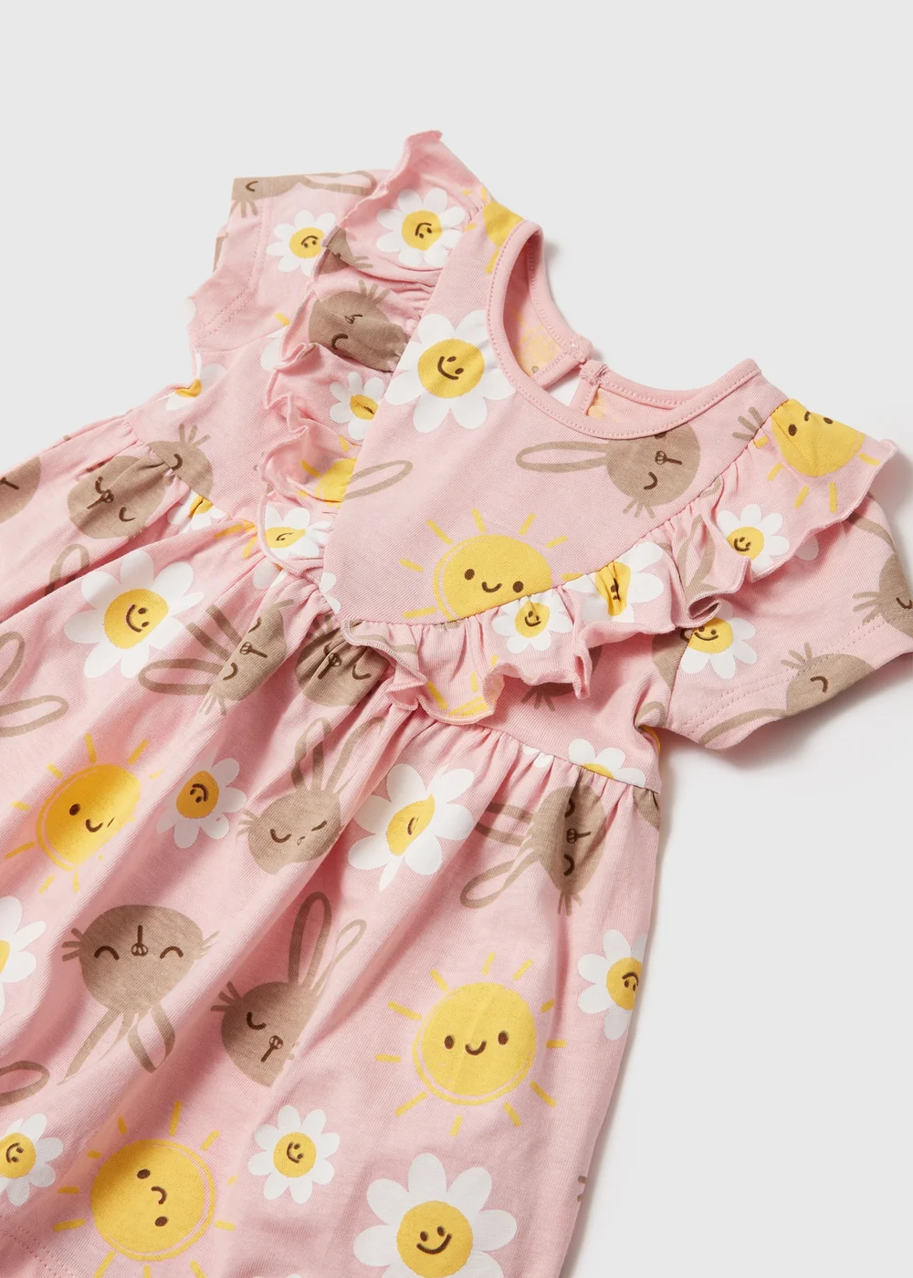 Girls Pink Easter Bunny Dress (Newborn-23mths) - 0-3 months Image 2
