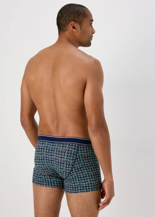 3 Pack Navy Keyhole Geo Boxers - XS Image 3