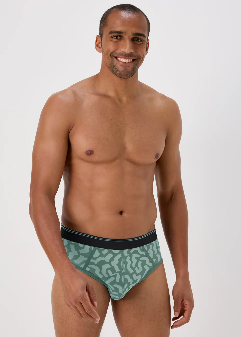4 Pack Green Zig Zag Briefs - Small Image 2