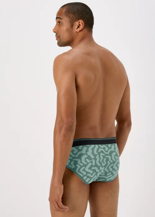 4 Pack Green Zig Zag Briefs - Small Image 3