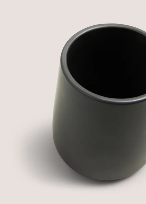Black Modern Ceramic Tumbler (7.5cm x 11cm) Image 2