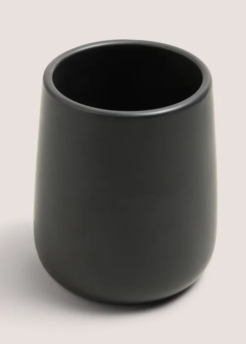 Black Modern Ceramic Tumbler (7.5cm x 11cm) Image 1