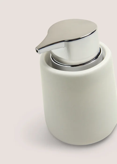 Grey Modern Ceramic Soap Dispenser (8cm x 13cm) Image 2