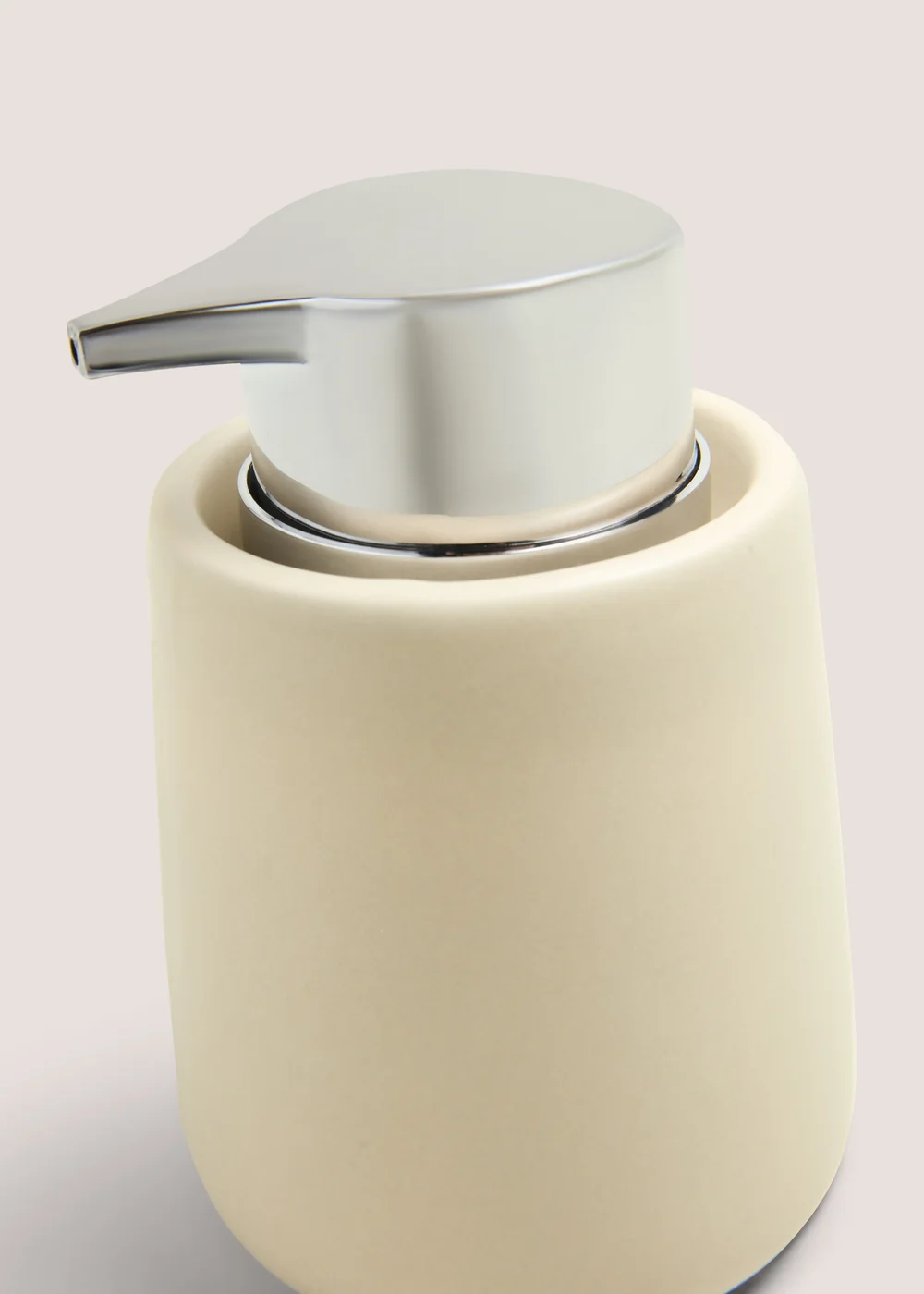 Beige Modern Ceramic Soap Dispenser (8cm x 13cm) Image 2