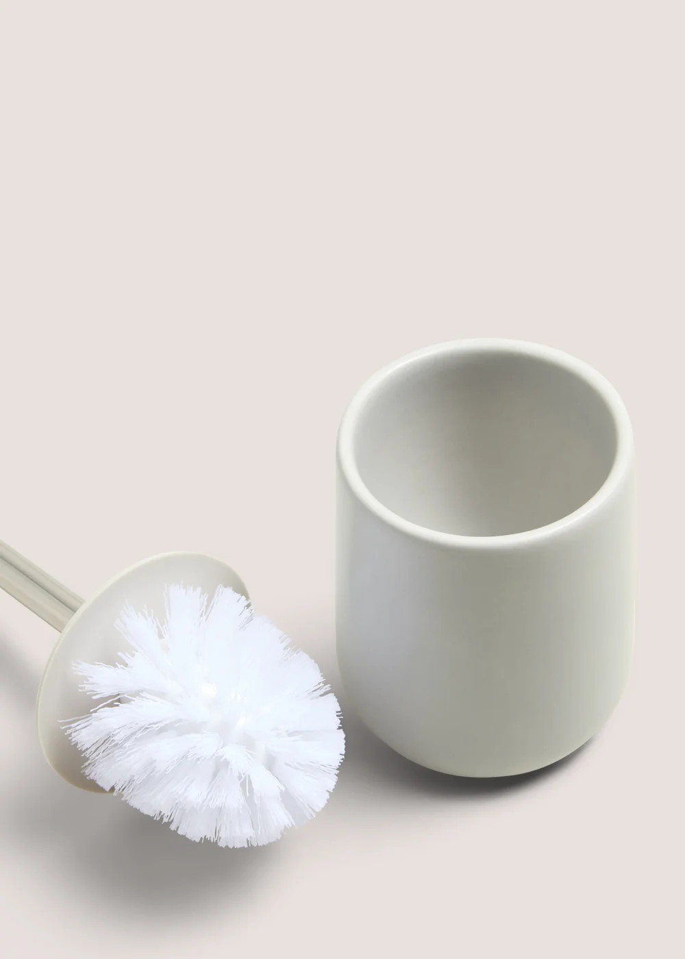 Grey Ceramic Toilet Brush (37cm x 10cm) Image 2